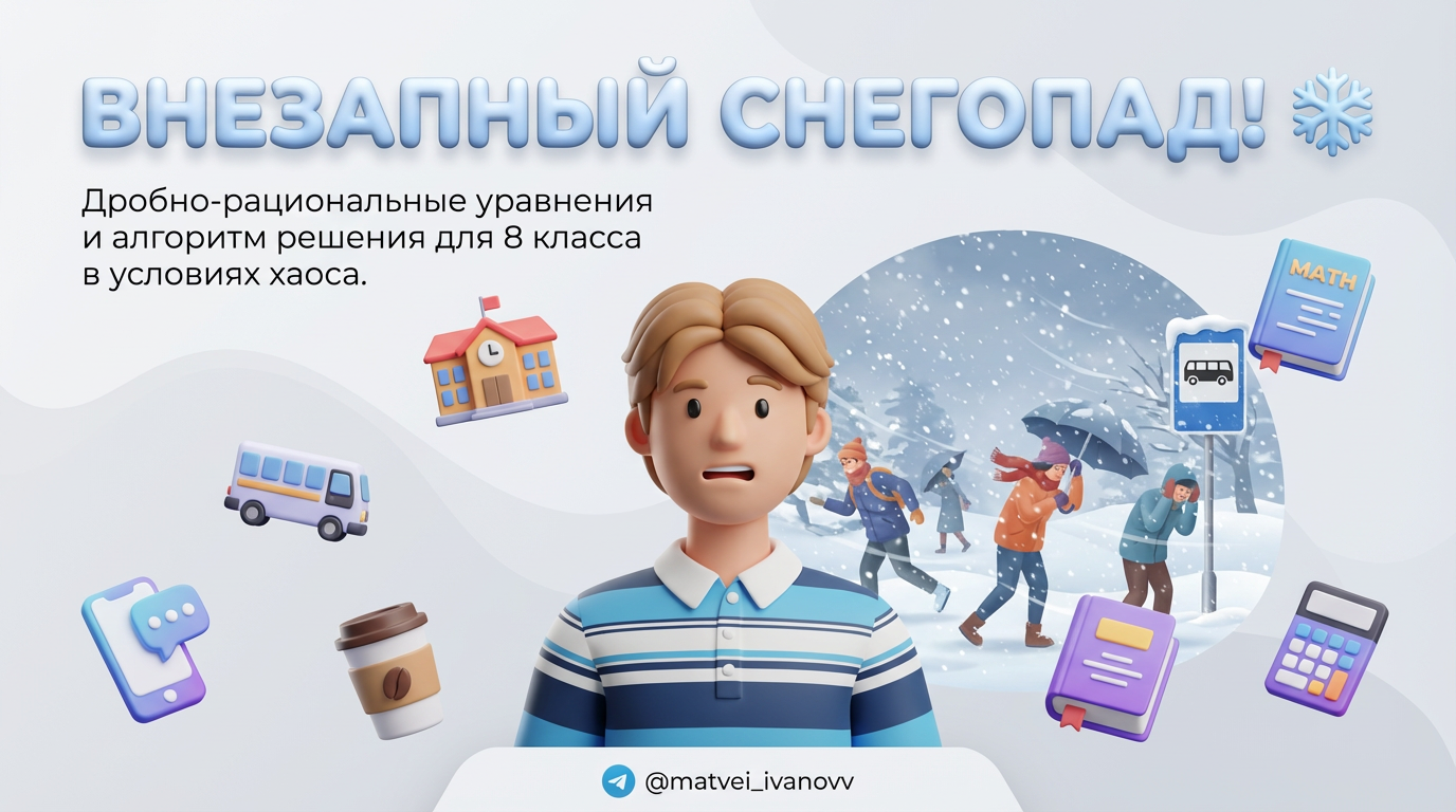 Дробно-рациональные уравнения: понятный алгоритм решения для 8 класса