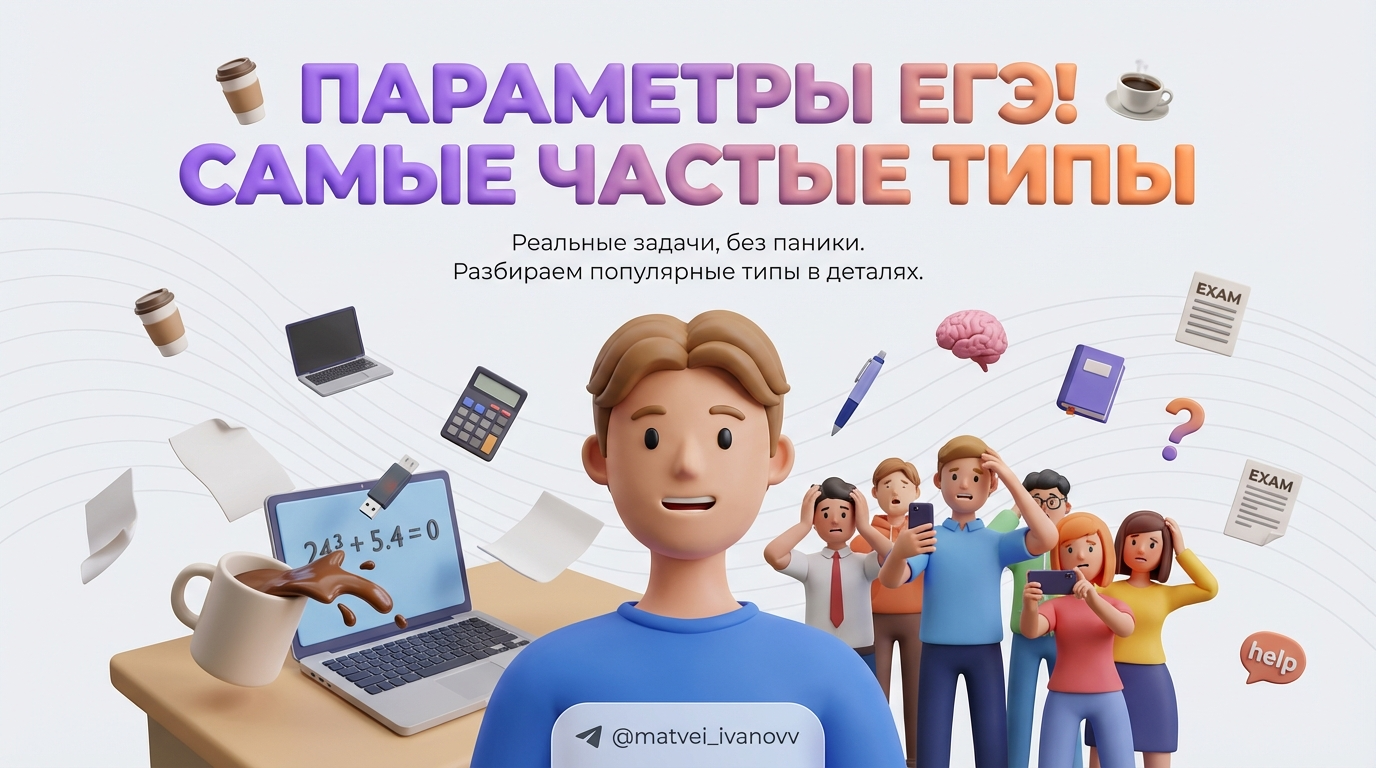 Параметры ЕГЭ профиль по математике: разбор самых частых типов задач